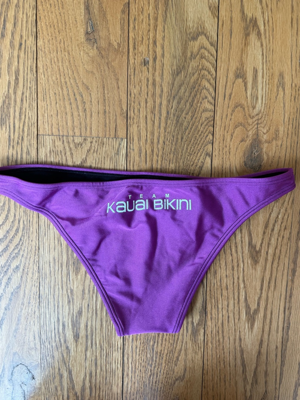 Kauai bikini purple shimmer mid coverage bikini bottoms